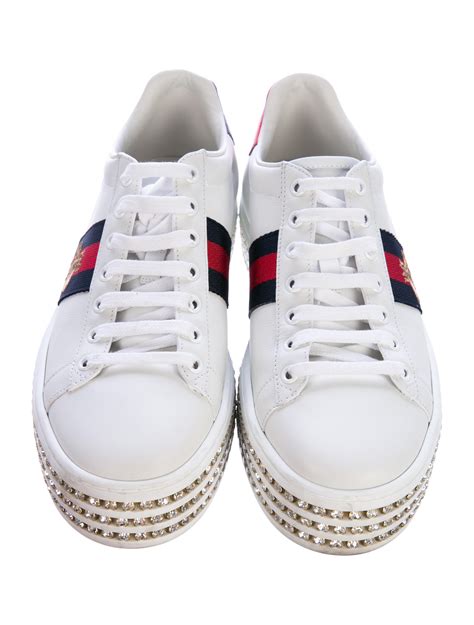 gucci men's ace sneakers|gucci ace embellished leather sneakers.